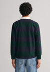 Gant Sheild Heavy Rugger Barstripe Polo Shirt, Tartan Green