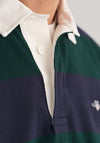 Gant Sheild Heavy Rugger Barstripe Polo Shirt, Tartan Green