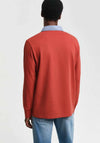 Gant Chambray Heavy Rugger Polo Shirt, Iron Red