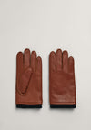 Gant Leather Gloves, Clay Brown