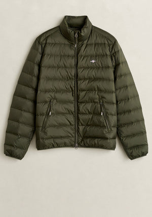 Gant Light Down Jacket, Dark Moss Green