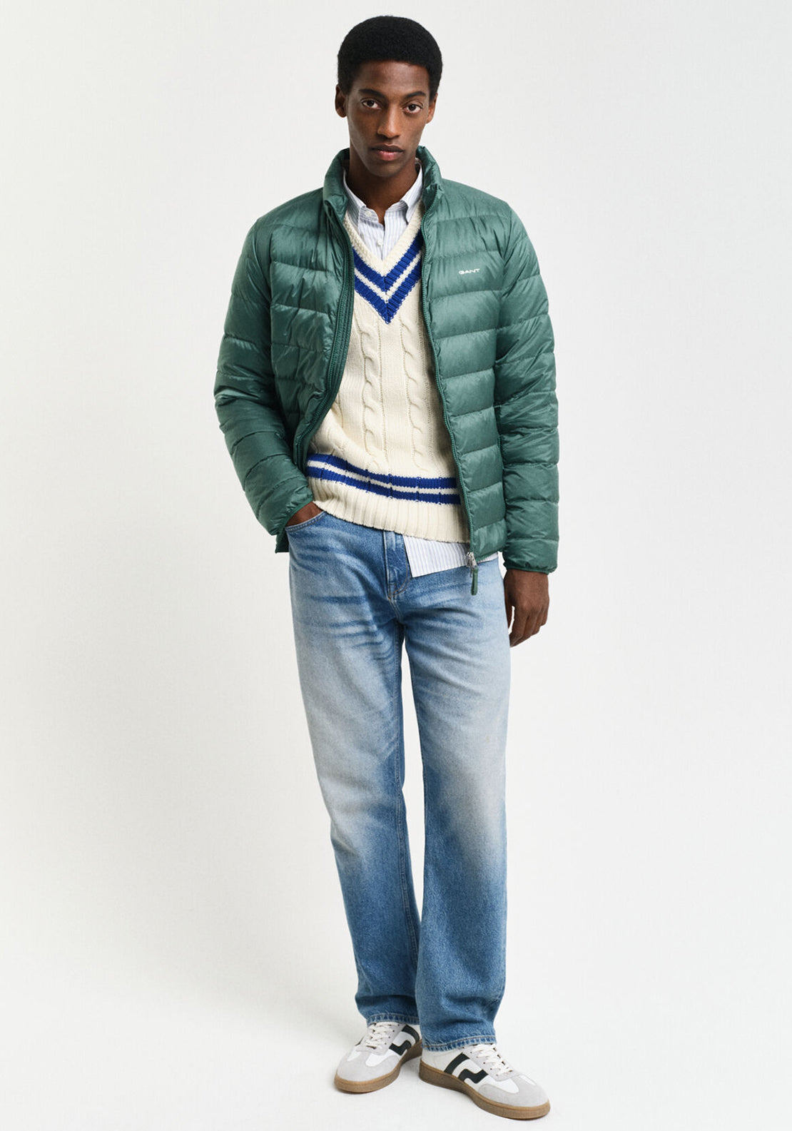 Gant Light Down Jacket, Woody Green - McElhinneys