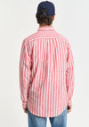 Gant Linen Stripe Shirt, Melon Red