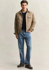 Gant Micro Textured Cotton Sweater, Navy