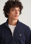 Gant Original Full Zip Sweatshirt, Evening Blue