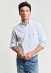 Gant Oxford Banker Stripe Shirt, Light Blue