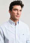 Gant Oxford Banker Stripe Shirt, Light Blue