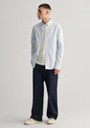 Gant Oxford Banker Stripe Shirt, Light Blue