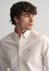 Gant Oxford Banker Stripe Shirt, Light Pink