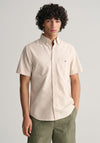 Gant Oxford Short Sleeve Shirt, Dry Sand