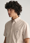 Gant Oxford Short Sleeve Shirt, Dry Sand