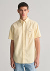 Gant Oxford Short Sleeve Shirt, Dusty Yellow