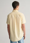 Gant Oxford Short Sleeve Shirt, Dusty Yellow