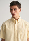 Gant Oxford Short Sleeve Shirt, Dusty Yellow