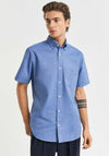 Gant Oxford Short Sleeve Shirt, Rich Blue