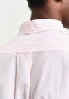 Gant Poplin Gingham Shirt, Light Pink