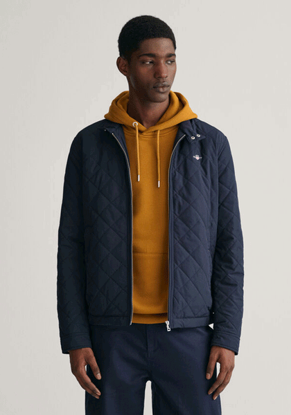 Gant Quilted Jacket Evening Blue McElhinneys