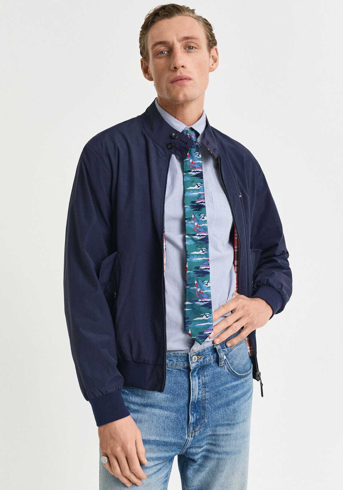 Gant Reversible Harrington Jacket, Classic Blue