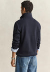 Gant Sacker Rib Half Zip Sweatshirt, Navy