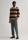 Gant Sheild Heavy Rugger Barstripe Polo Shirt, Warm Khaki