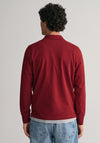 Gant Shield Long Sleeve Pique Polo Shirt, Plumped Red
