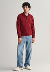 Gant Shield Long Sleeve Pique Polo Shirt, Plumped Red