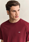 Gant Shield Crew Neck T-Shirt, Deep Grape Wine