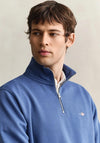 Gant Shield Half Zip Sweatshirt, Vintage Blue