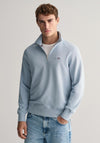 Gant Shield Half Zip Sweatshirt, Dove Blue
