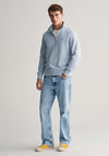 Gant Shield Half Zip Sweatshirt, Dove Blue