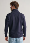 Gant Sheild Half Zip Sweatshirt, Evening Blue