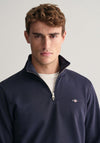 Gant Sheild Half Zip Sweatshirt, Evening Blue