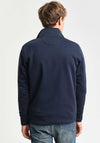Gant Sheild Half Zip Sweatshirt, Evening Blue
