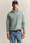 Gant Sheild Half Zip Sweatshirt, Duck Egg Blue