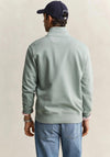Gant Sheild Half Zip Sweatshirt, Duck Egg Blue