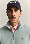 Gant Sheild Half Zip Sweatshirt, Duck Egg Blue