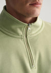 Gant Shield Half Zip Sweatshirt, Milky Matcha