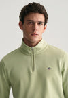 Gant Shield Half Zip Sweatshirt, Milky Matcha