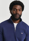 Gant Shield Half Zip Sweatshirt, Persian Blue