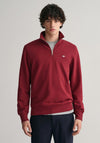 Gant Sheild Half Zip Sweatshirt, Plumped Red