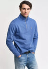 Gant Shield Half Zip Sweatshirt, Rich Blue