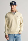 Gant Shield Half Zip Sweatshirt, Silky Beige
