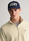Gant Shield Half Zip Sweatshirt, Silky Beige