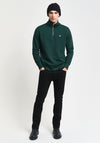 Gant Shield Half Zip Sweatshirt, Tartan Green