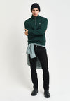 Gant Shield Half Zip Sweatshirt, Tartan Green