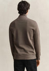 Gant Sheild Half Zip Sweatshirt, Faded Taupe
