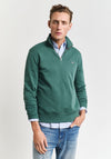 Gant Shield Half Zip Sweatshirt, Woody Green