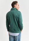 Gant Shield Half Zip Sweatshirt, Woody Green