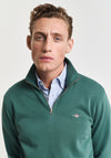 Gant Shield Half Zip Sweatshirt, Woody Green