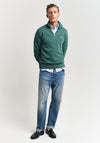 Gant Shield Half Zip Sweatshirt, Woody Green
